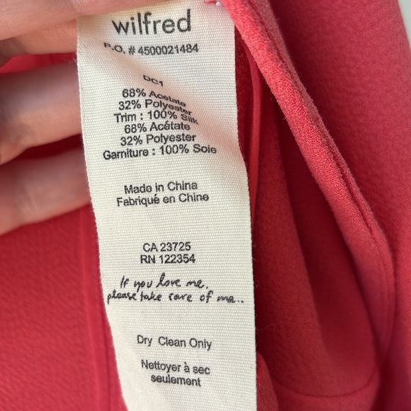 Aritzia Wilfred Lightweight Coral Pink Bright Blazer Size 6 Open Front Business‎ - Picture 6 of 11
